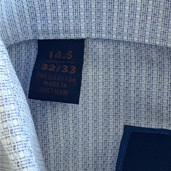 David Donahue Sky Blue Checkered Dress Shirt - Picture 7 of 7